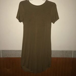A olive green dress
